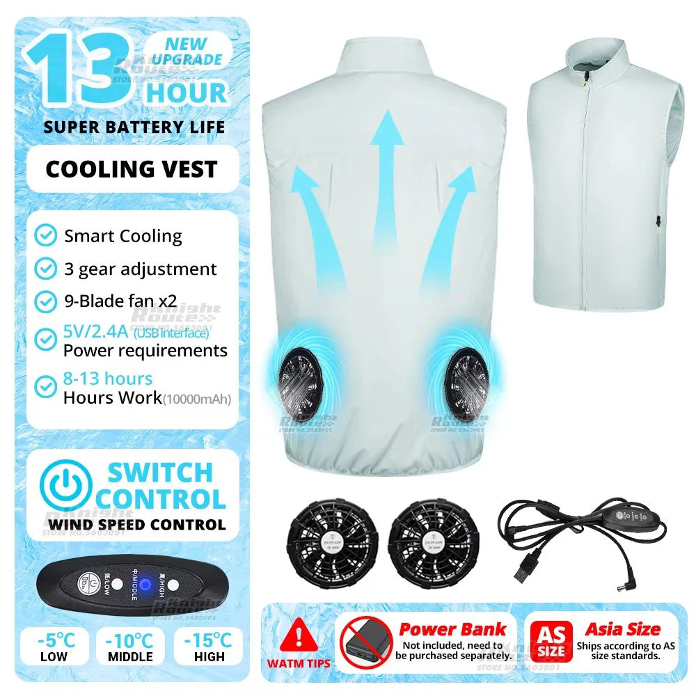 NONECN Wearable Cooling Vest With Fan For High Temperature Work