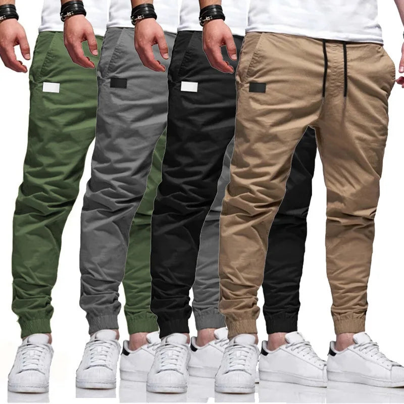 Men's Casual Jogger Cargo Sweatpants With Multi-pocket Design