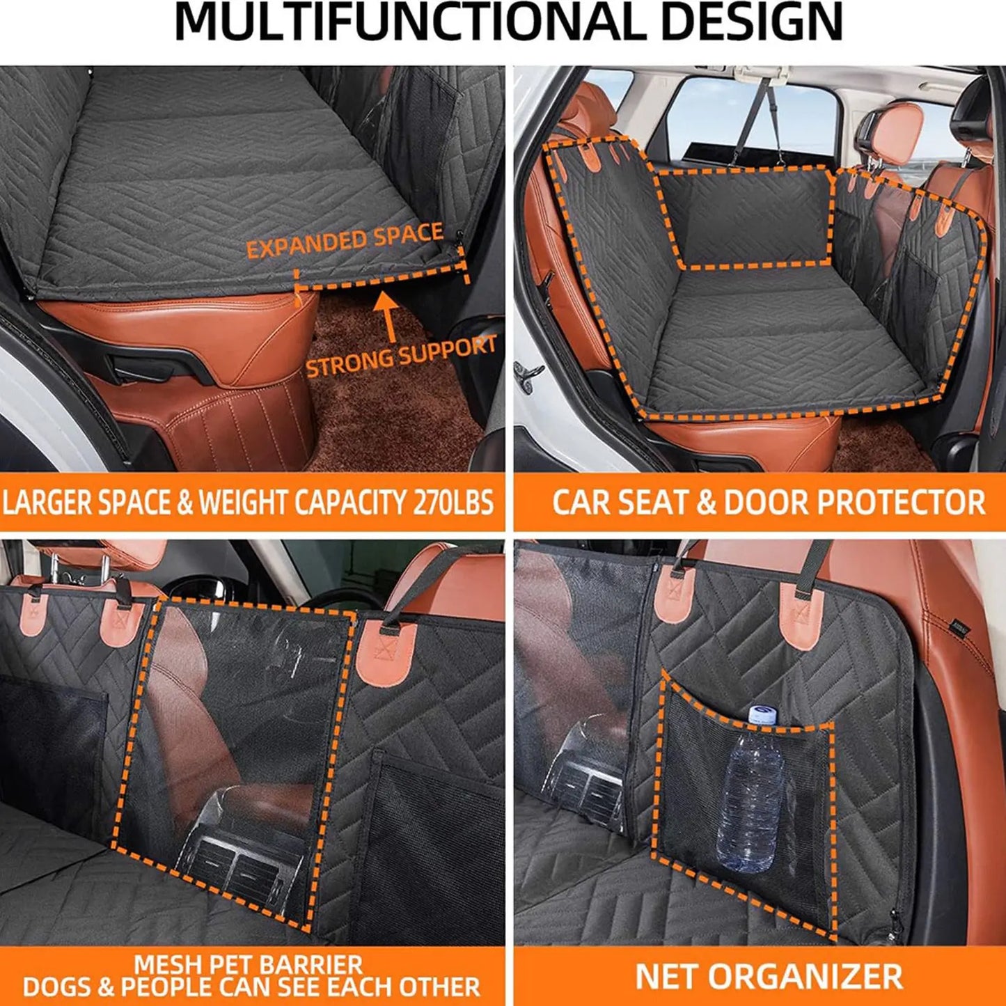 Dog Car Seat Cover Hammock Waterproof Oxford Cloth