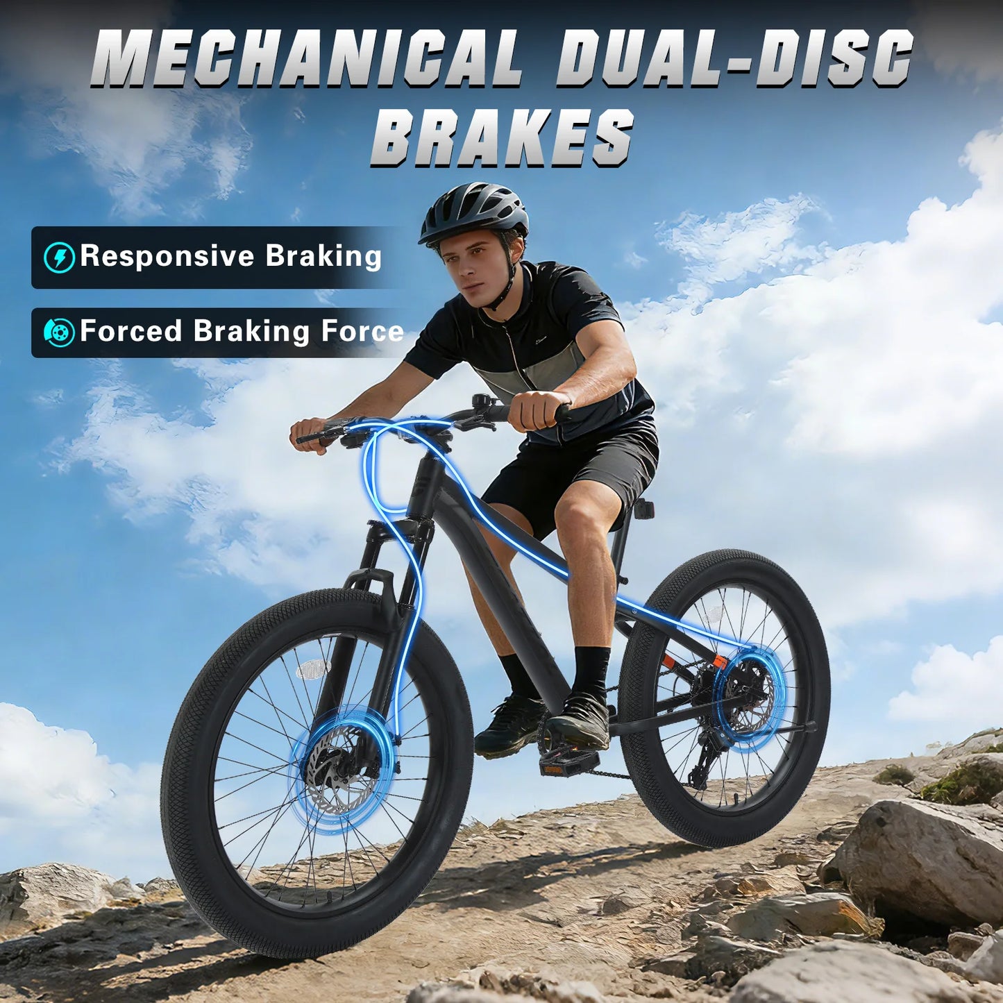 Spatial Fat Tire Mountain Bike 8Speed Aluminum Frame Disc Brakes