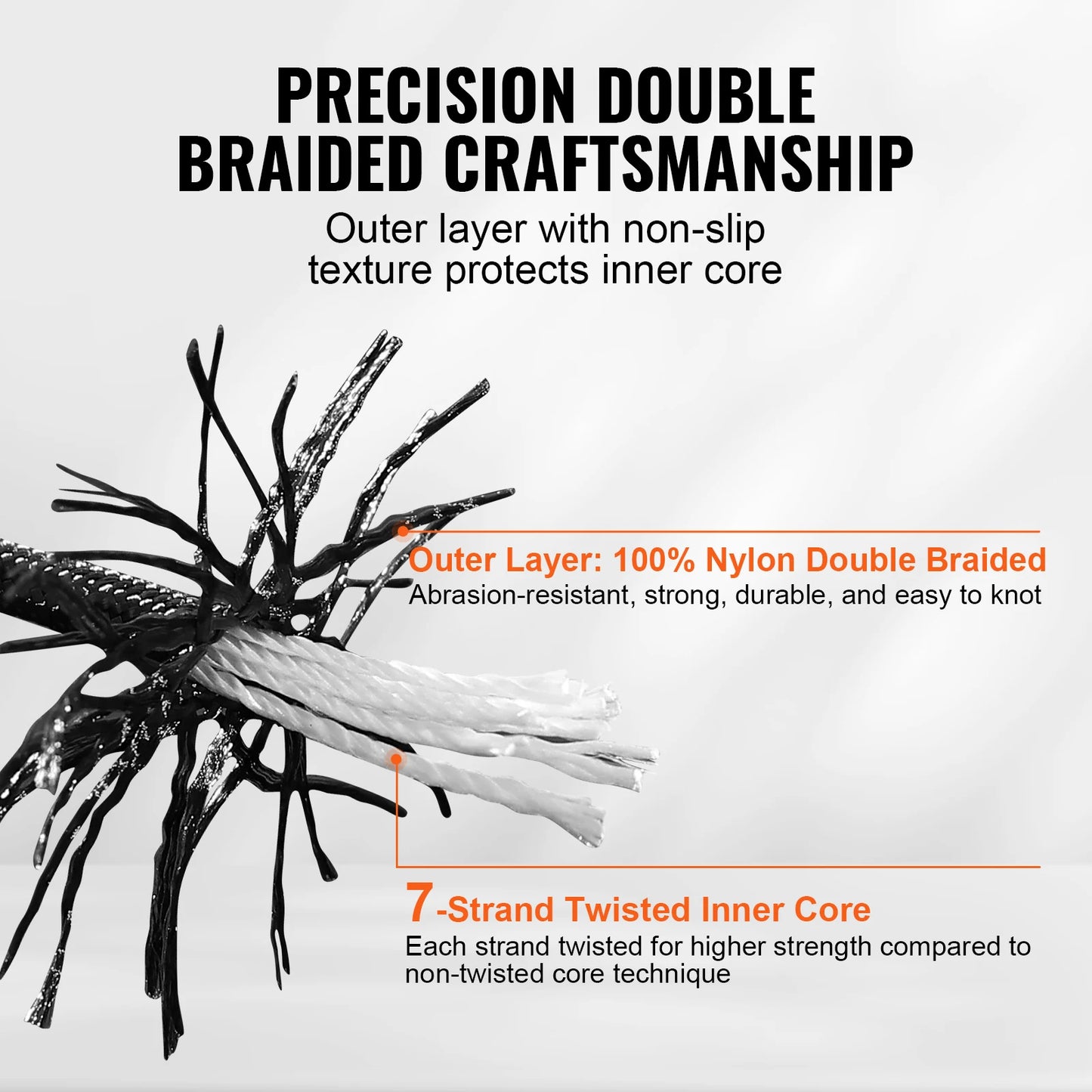 SucceBuy Nylon Cord Multi-Purpose Rope for Outdoor and Emergency