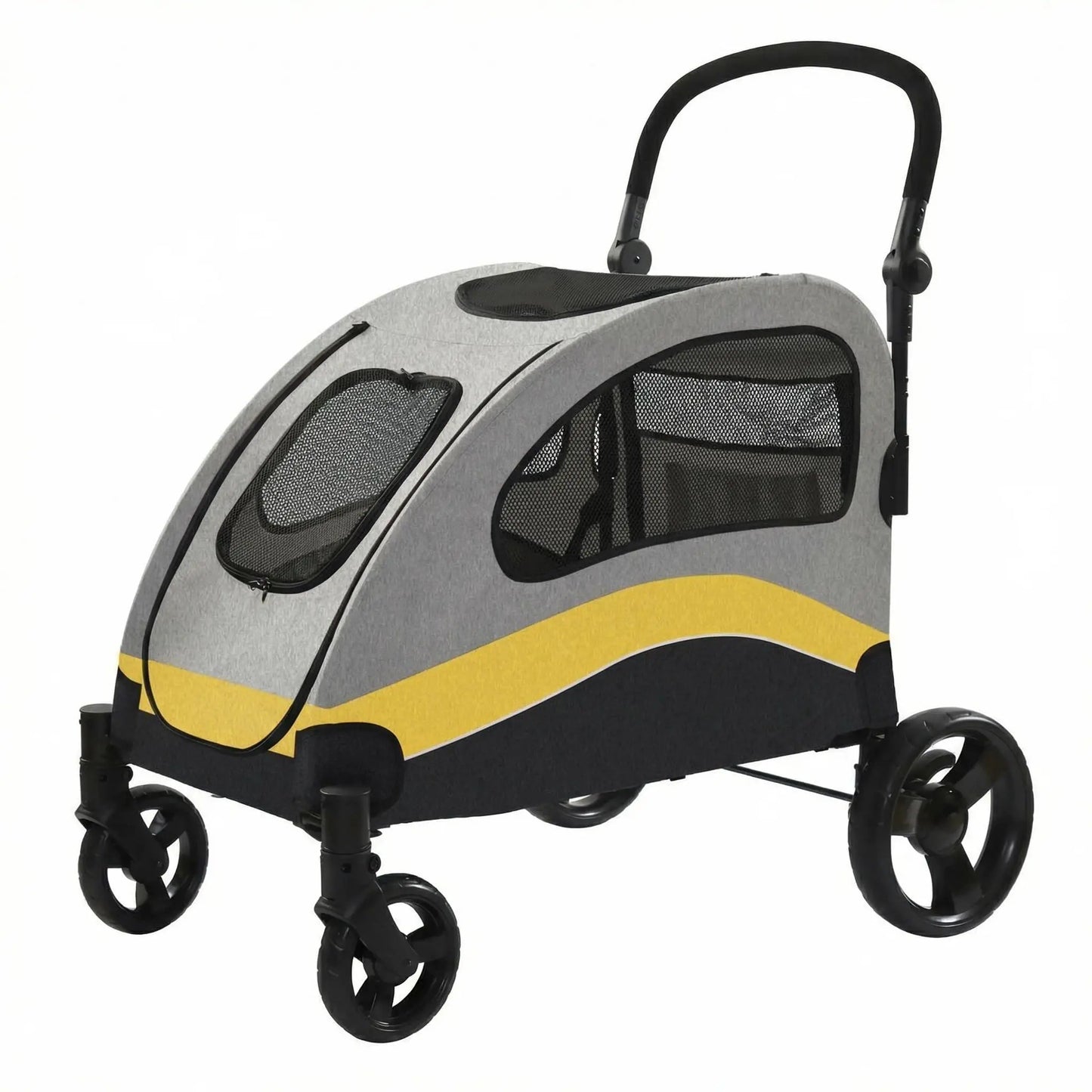 HiMISS Collapsible Dog Stroller Wagon With 360 Degree Swivel