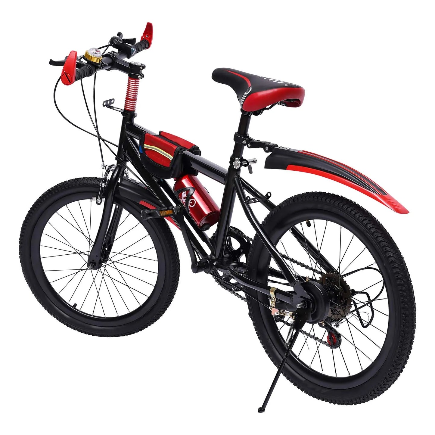 Kids Mountain Bike 7 Speed Dual Brakes With Water Bottle