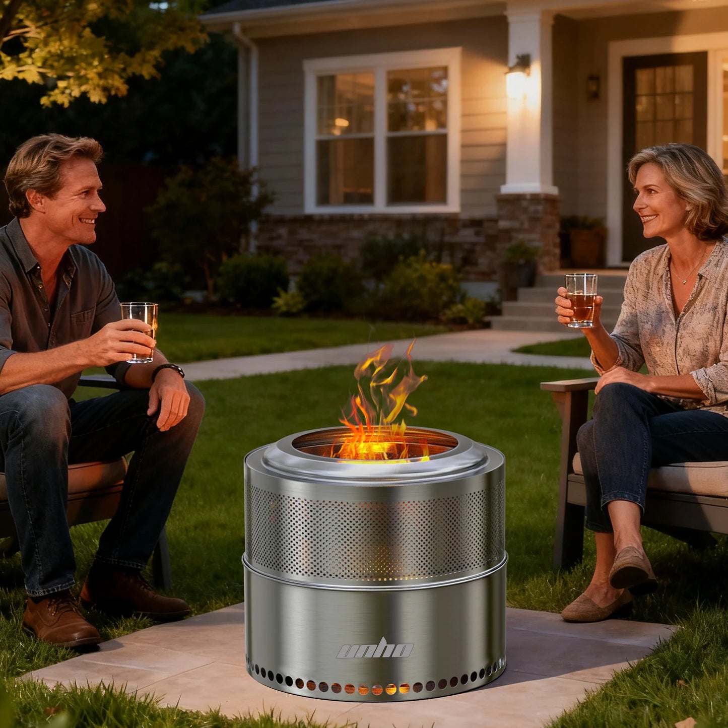 Smokeless Stainless Steel Wood Burning Fire Pit With Carry Bag