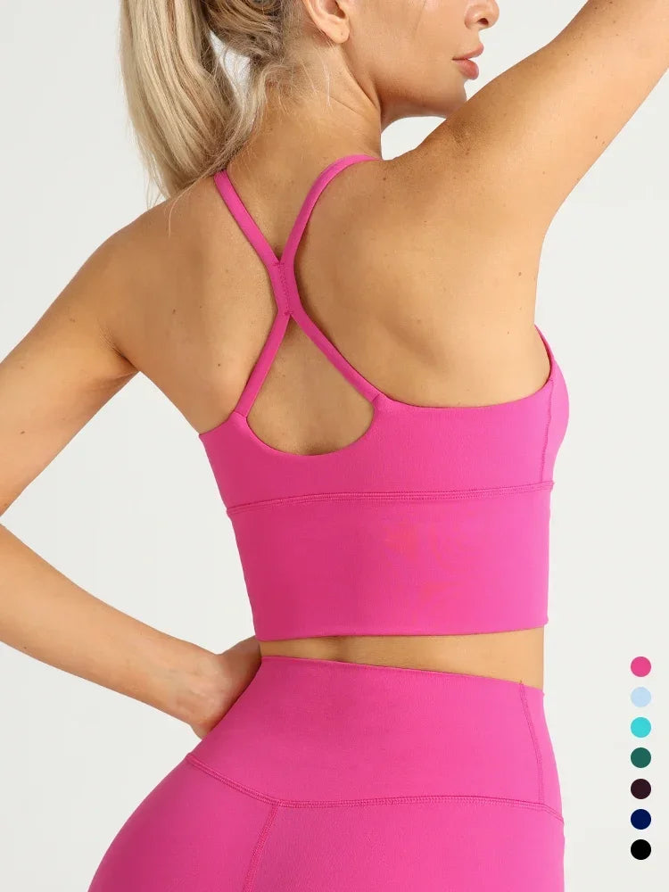 COZOKCN Cross Back Y Shape Sports Bra For Women Yoga