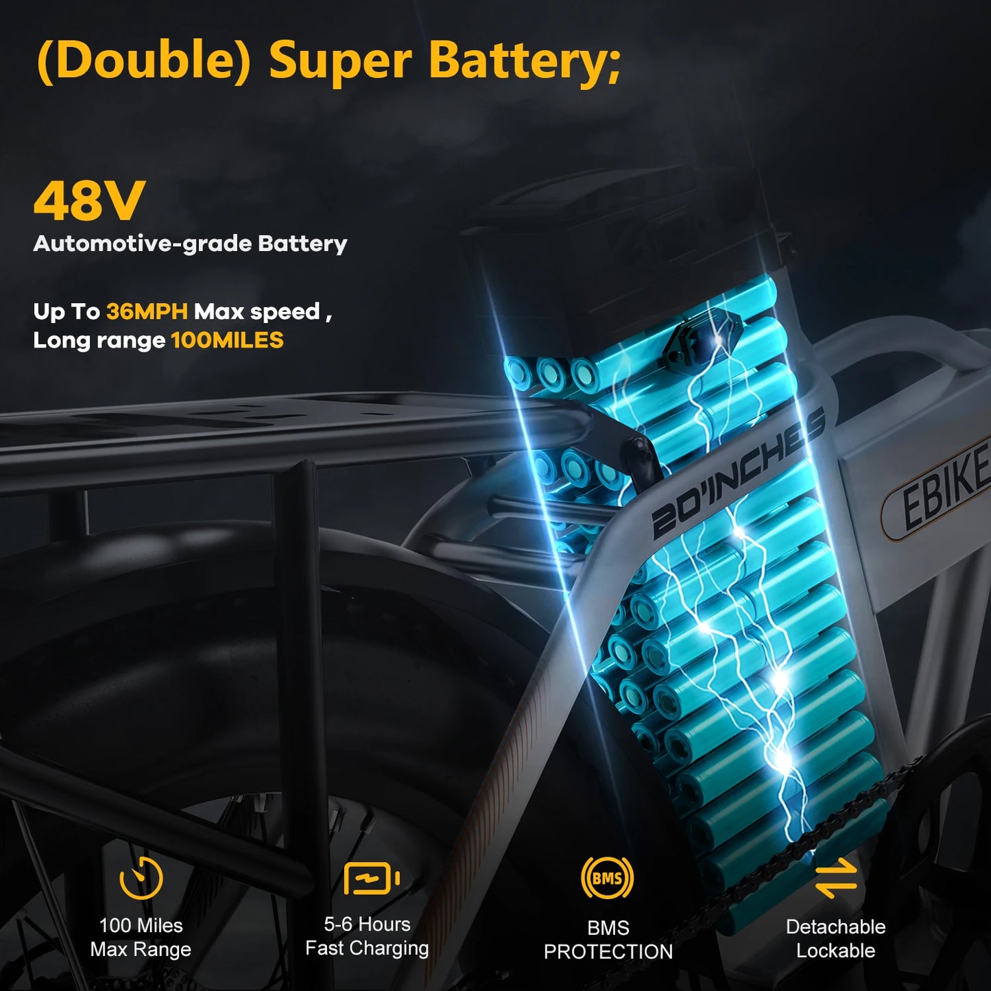 CYBERVELO Mars700 EK4 1000W Foldable Fat Tire Electric Bike