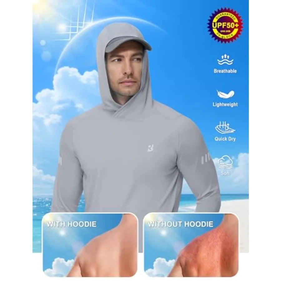 UPF 50+ Sun Protection Hoodie Men and Women Rash Guard
