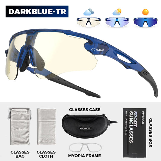 Victgoal Photochromic Cycling Sunglasses UV400 Protection For Athletes