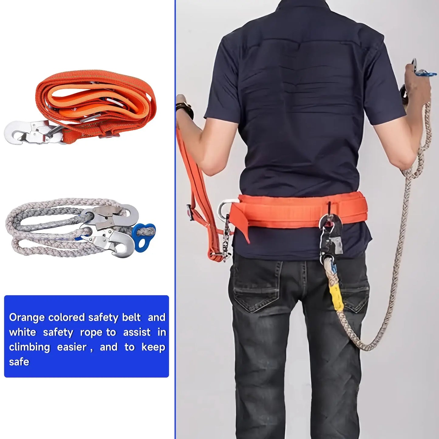 Tree Climbing Spike Set With Adjustable Gear