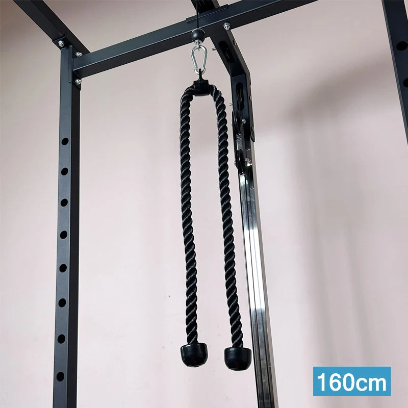 Universal Adjustable Heavy Duty Tricep Rope - Multi-Grip Pulley System Attachment for Cable Machines, Gym and Home Use