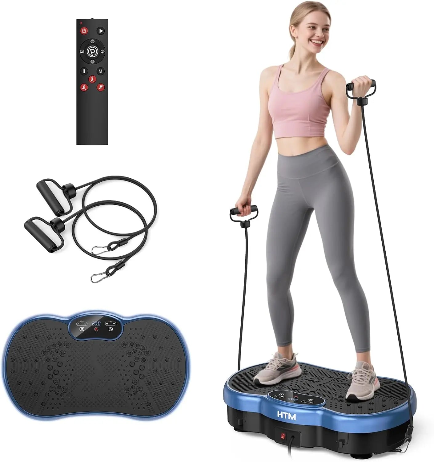HTMM Fitness Vibration Plate Whole Body Power Plate Home Gym