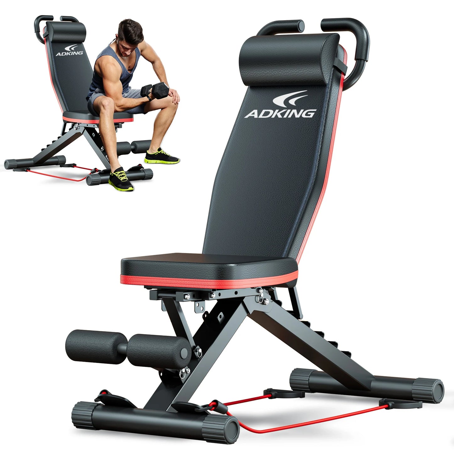 Foldable Weight Bench For Full Body Workout Home Gym