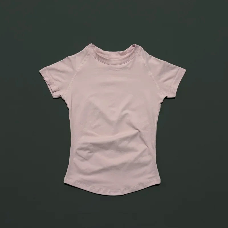 Women Running Short Sleeve Top Breathable Gym Yoga Fitness Shirt