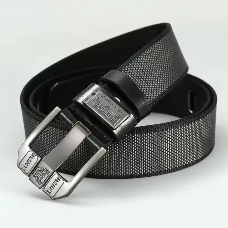 Casual Canvas Belt With Pin Buckle Mens Webbing Belt