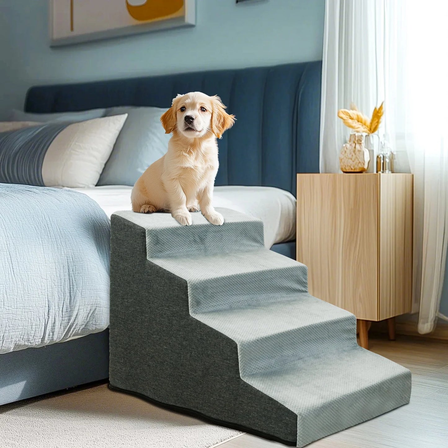 Dog Steps Non-Slip Ramp With Washable Cover For Couch