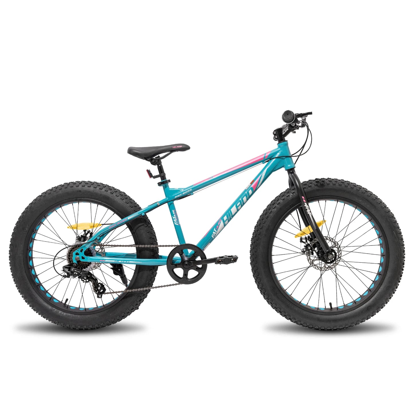 Hiland Kids Fat Tire Mountain Bike With Shimano 7 Speed Dual Disc Brakes