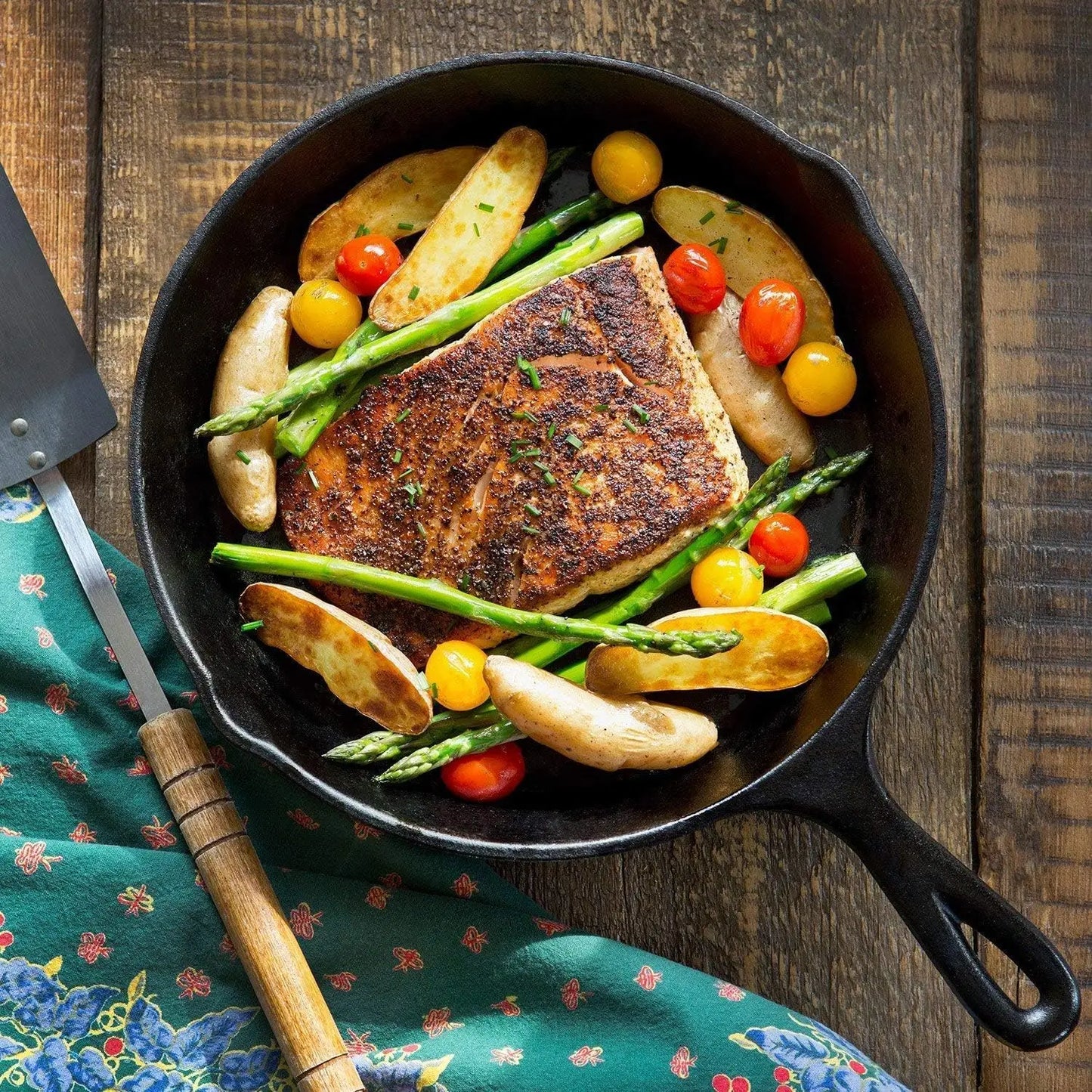 Cast Iron Skillet Set 3 Piece Preseasoned Frying Saute Cookware
