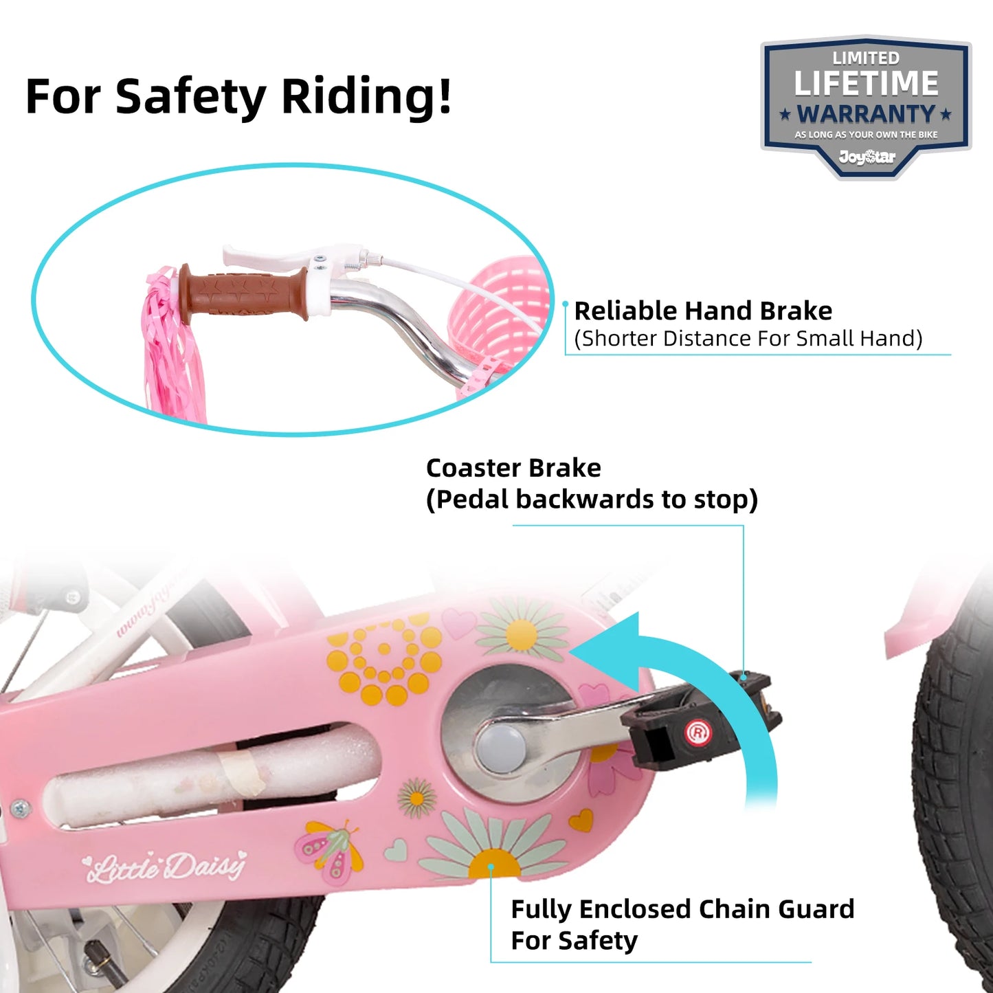 JOYSTAR Little Daisy Bike For Ages 2-7 With Doll Seat
