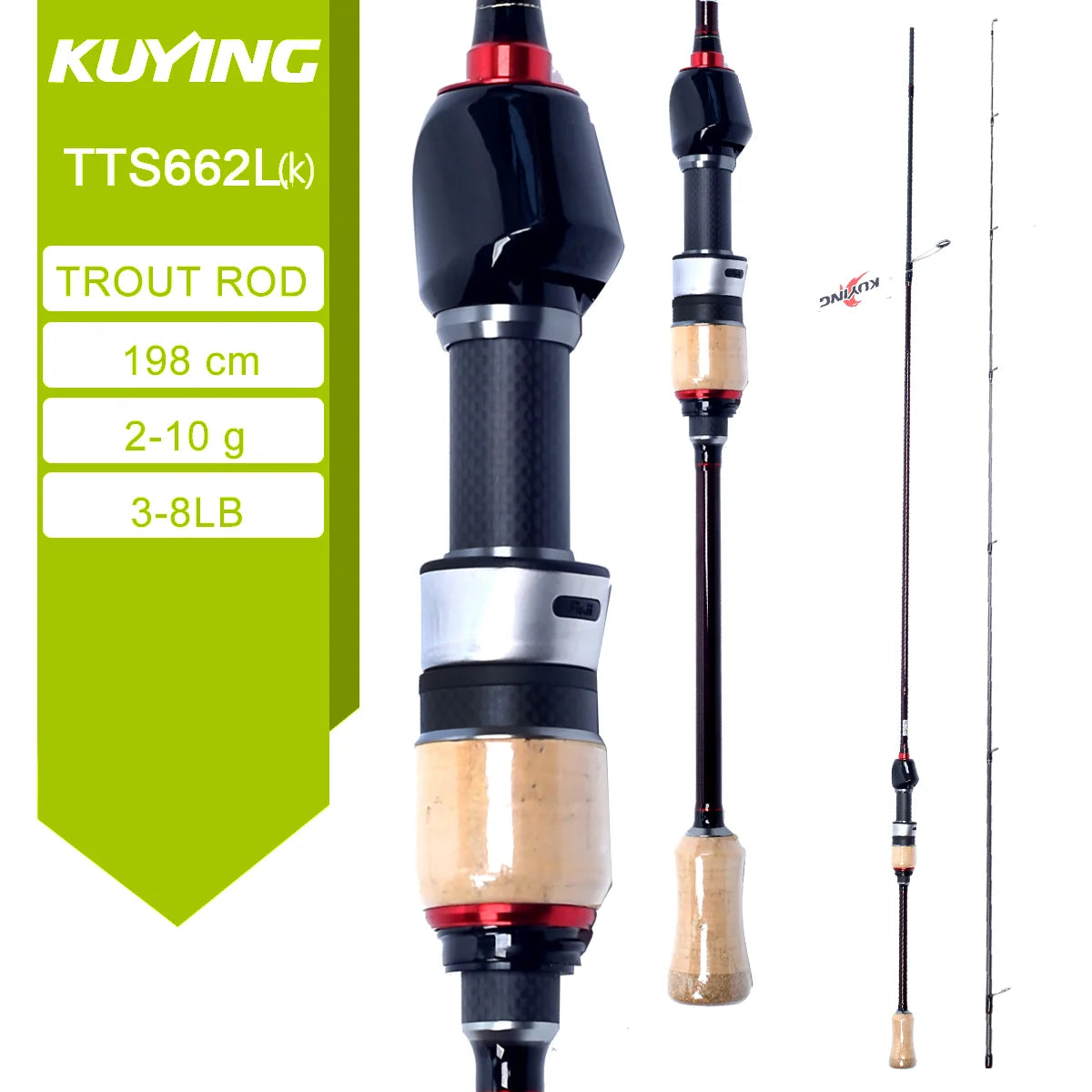 Kuying Lure Rod Casting Spinning River Carbon Fishing Rod