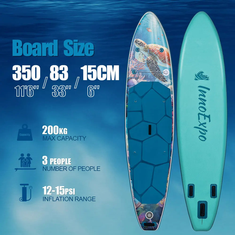 InnoExpo Inflatable Stand Up Paddle Board With Non-Slip Deck And Accessories