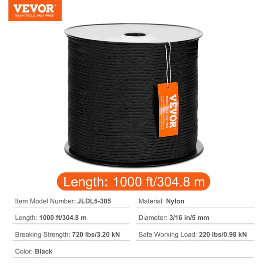 SucceBuy Nylon Cord Multi-Purpose Rope for Outdoor and Emergency