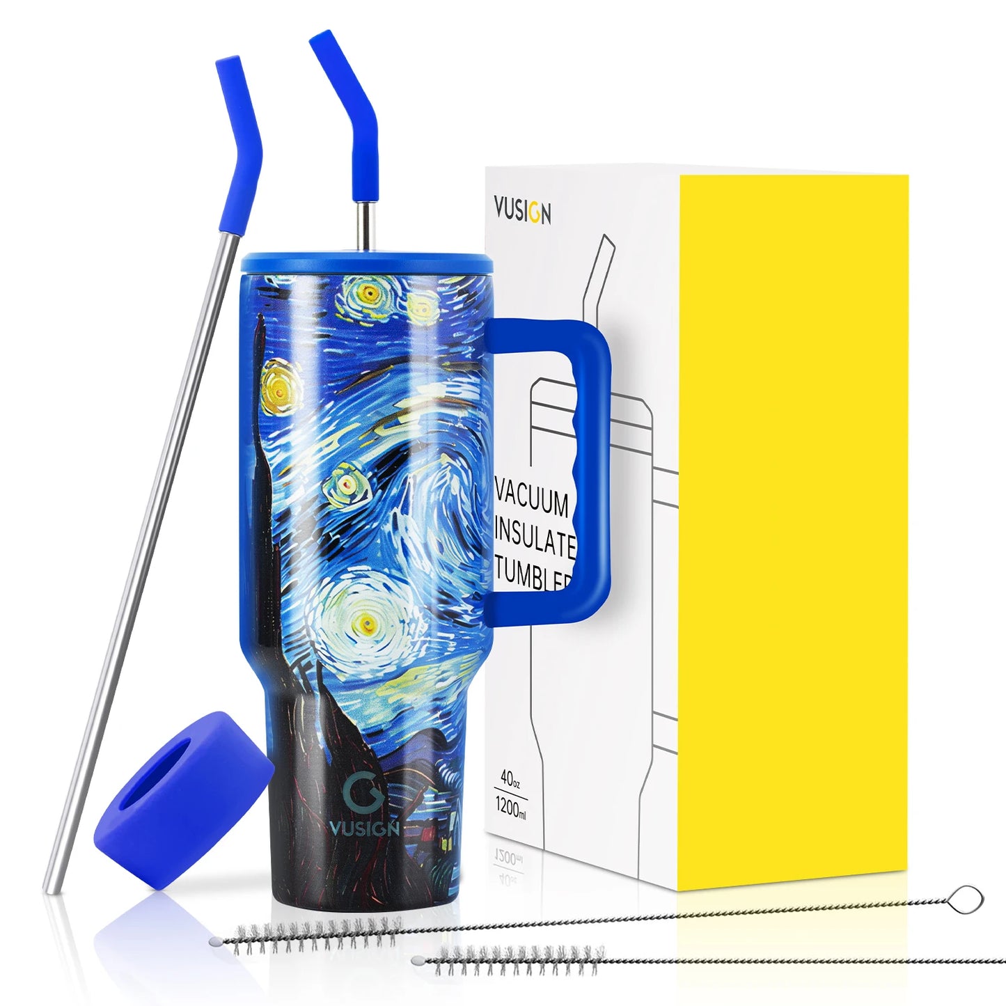 NONEDrinkware Stainless Steel Tumbler With Straw Vacuum Insulated
