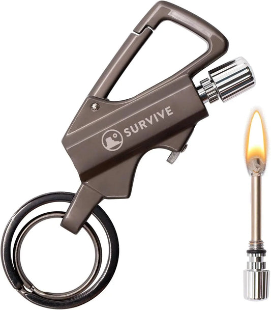 Reusable Fire Starter And Bottle Opener Keychain For Camping And Emergencies