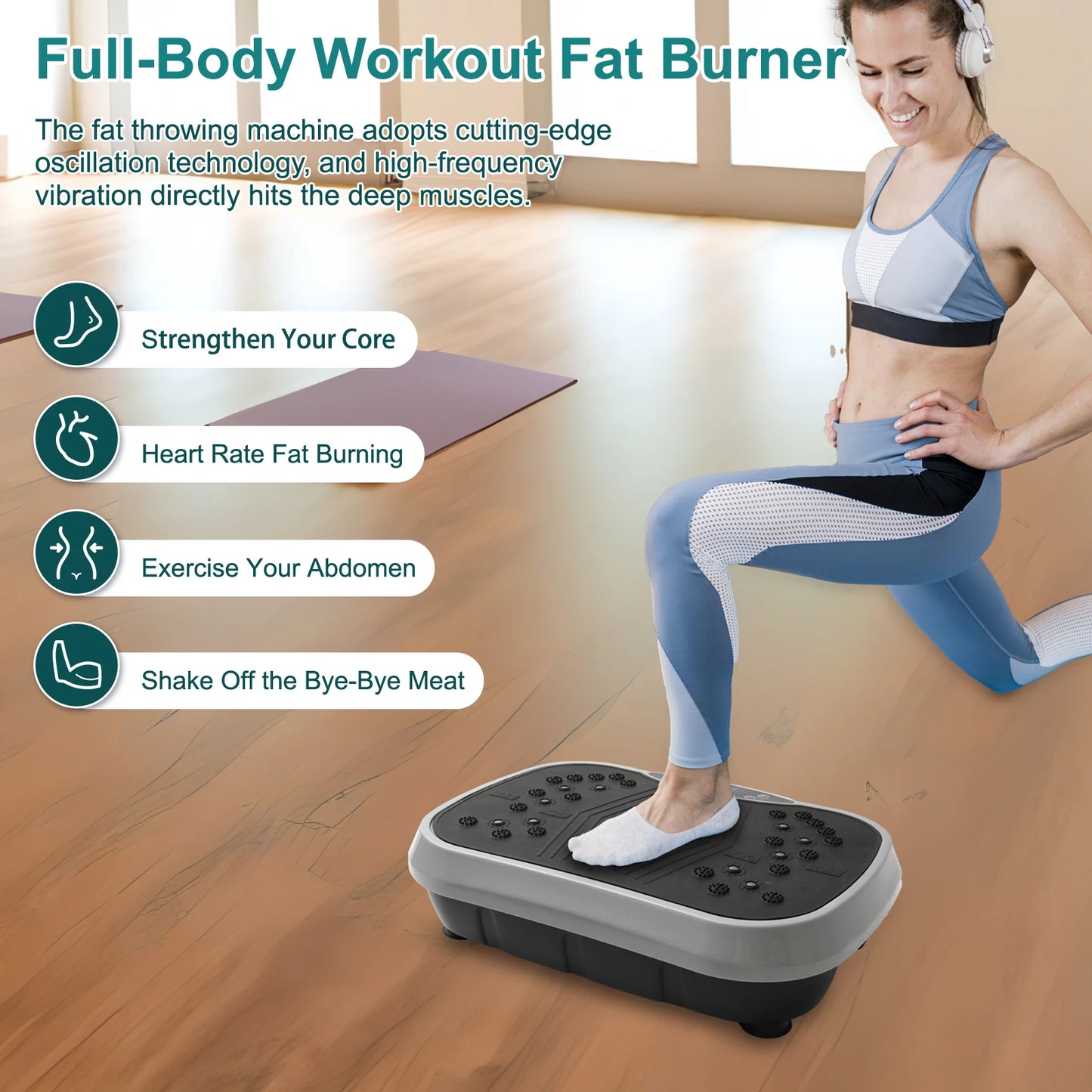 Vibration Plate Exercise Machine For Fat Burning Home Workout