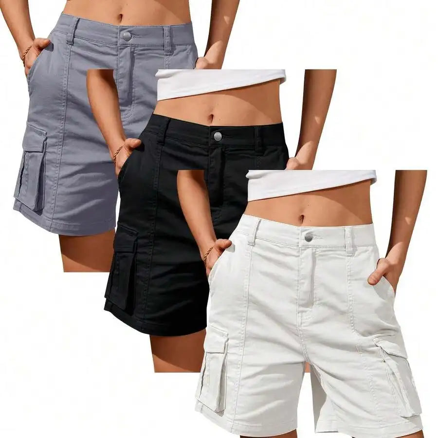 Womens Cargo Hiking Shorts Outdoor Casual Summer Activewear