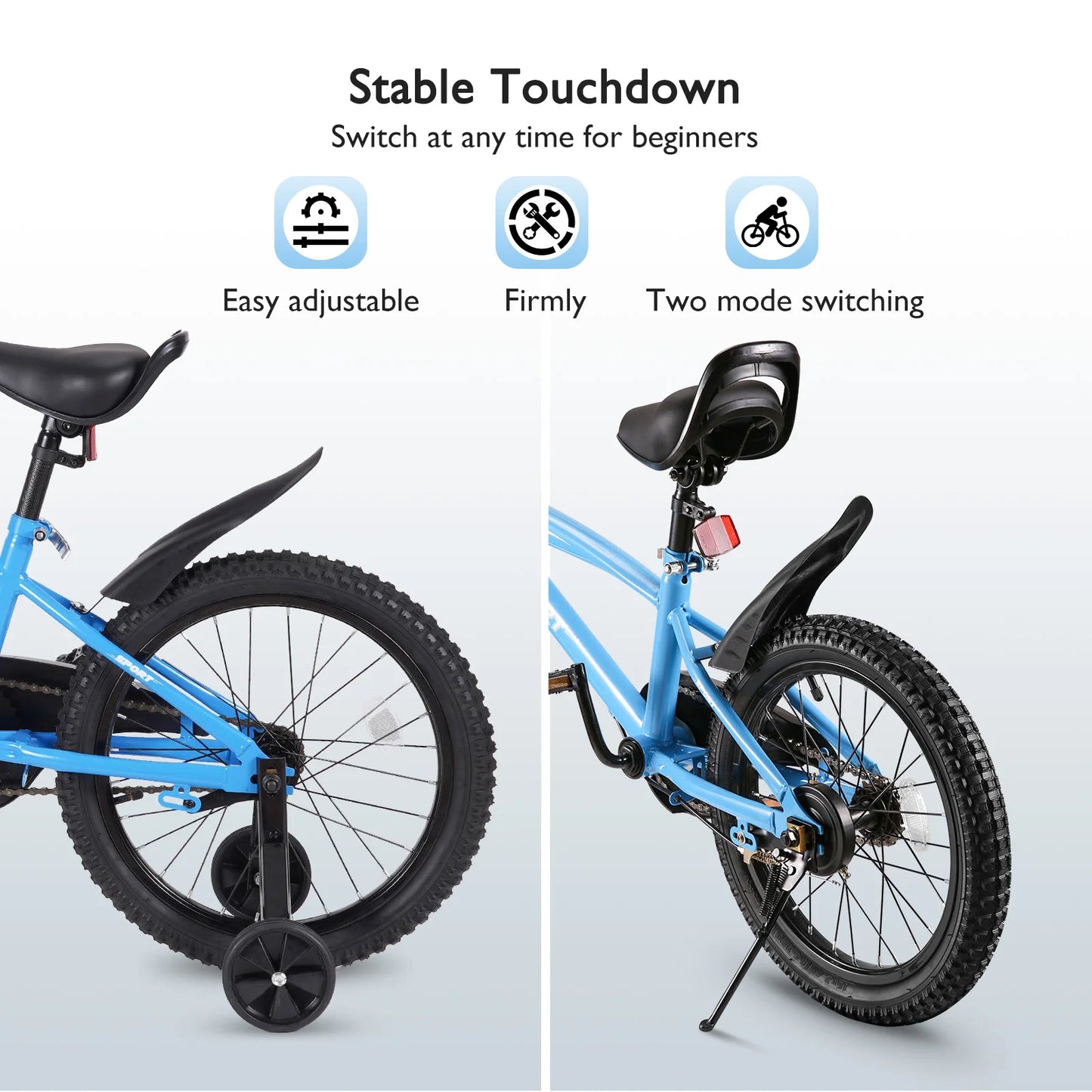 Unisex Kids Bike With Removable Training Wheels For Ages 5-10