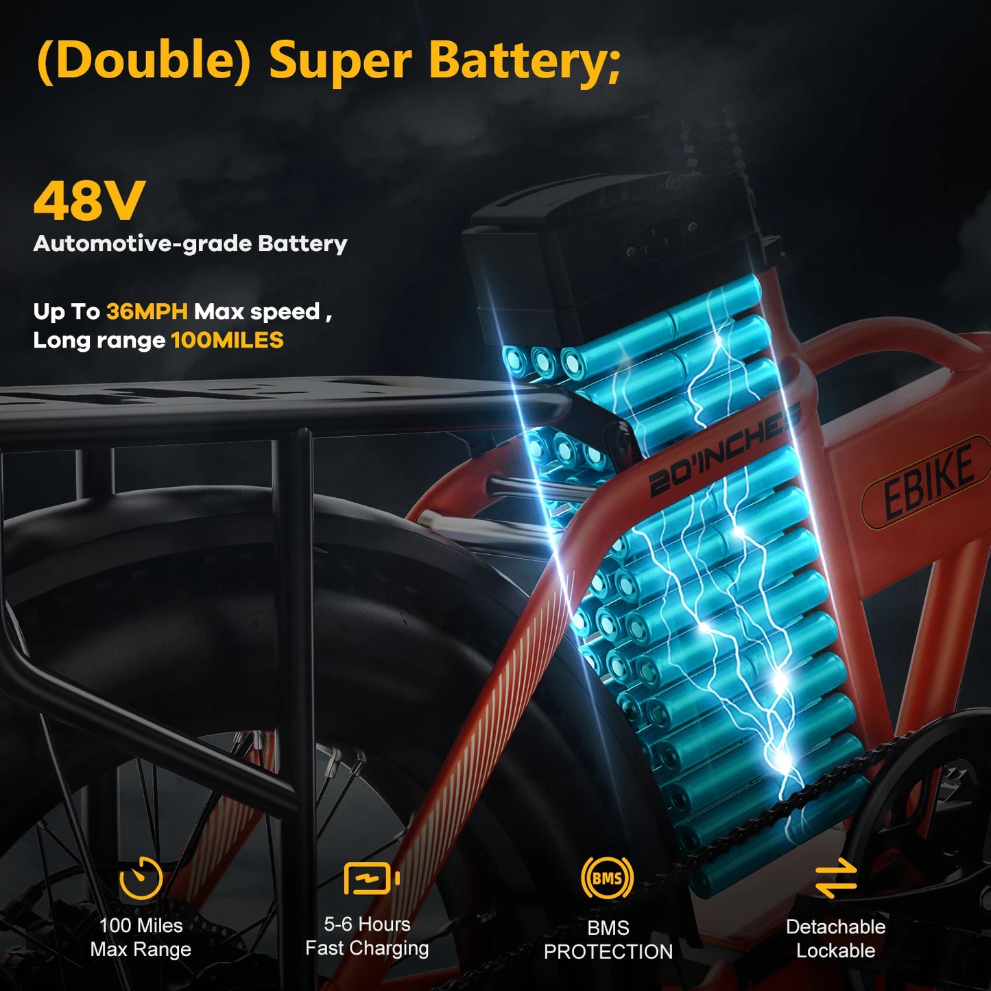 CYBERVELO EK4 Folding Electric Bike For Adults With Fat Tire