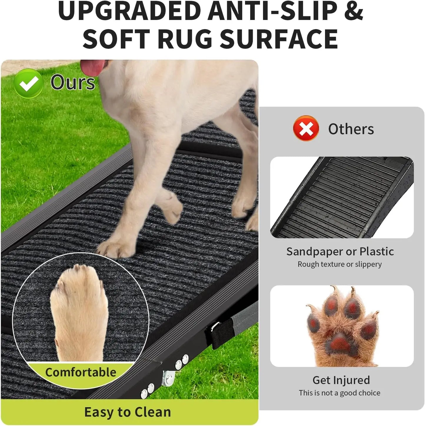 TWISTER.CK Quad-Fold Non-Slip Dog Ramp For Large Dogs And Seniors