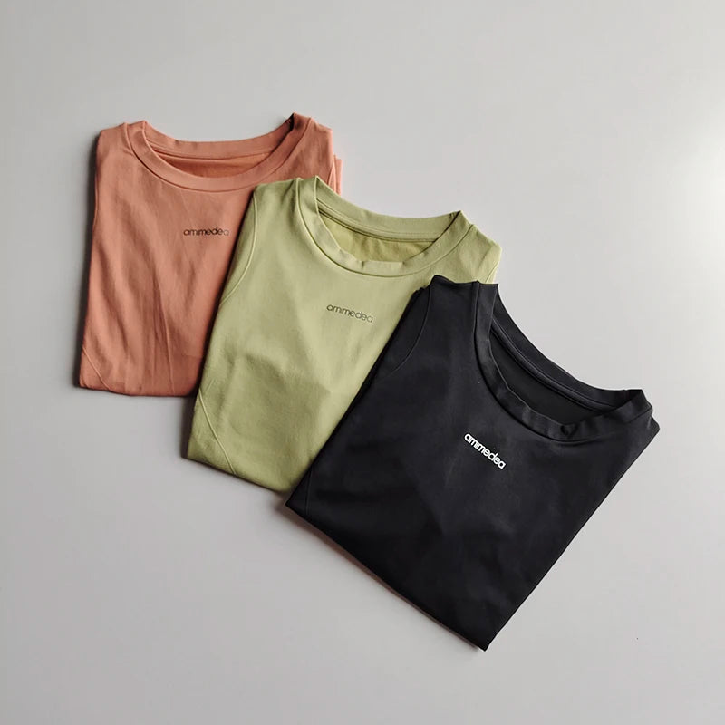 Women's Quick Dry Compression Gym Top With Letter Graphic