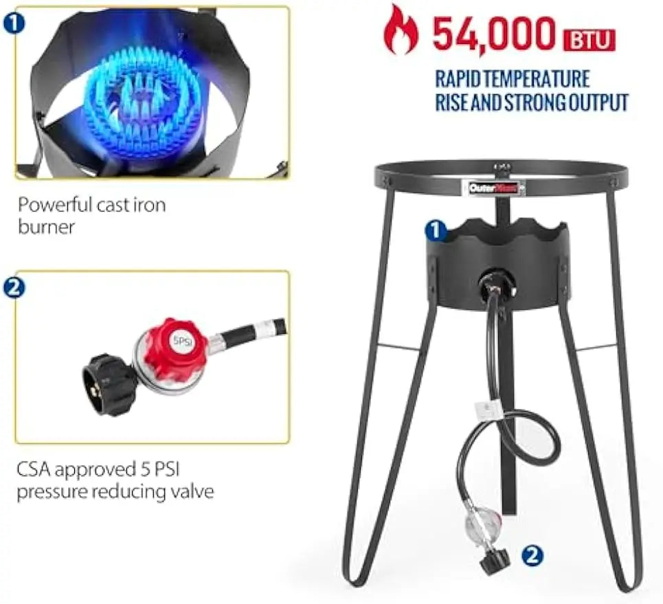 Outdoor 54,000 BTU Gas Stove For BBQ And Cooking Outdoors