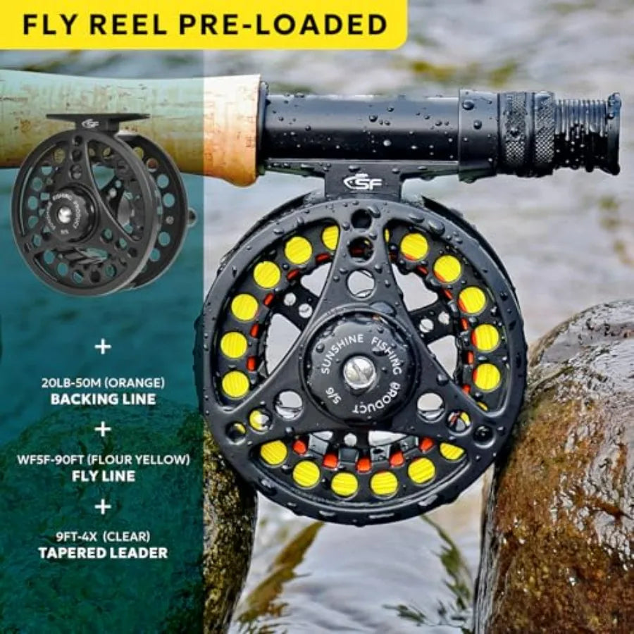 Fly Fishing Rod Starter Kit With Reel And Case Travel