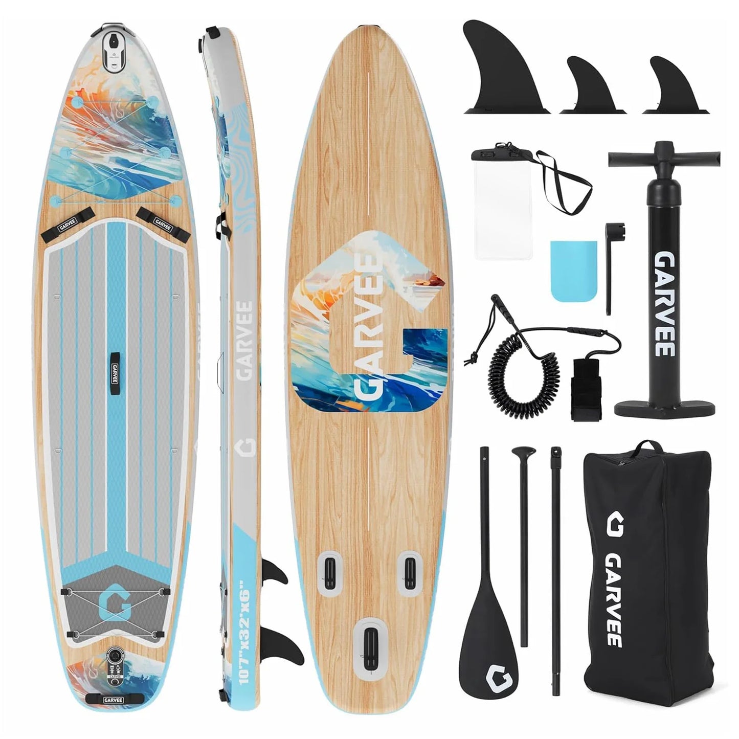 Inflatable Stand Up Paddleboard With Camera Mount And Accessories