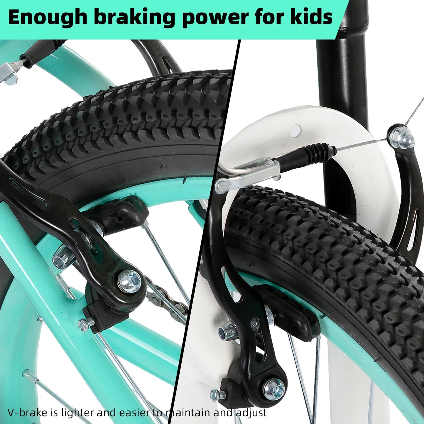 Hiland Kids Mountain Bike Dual Handbrakes Kickstand