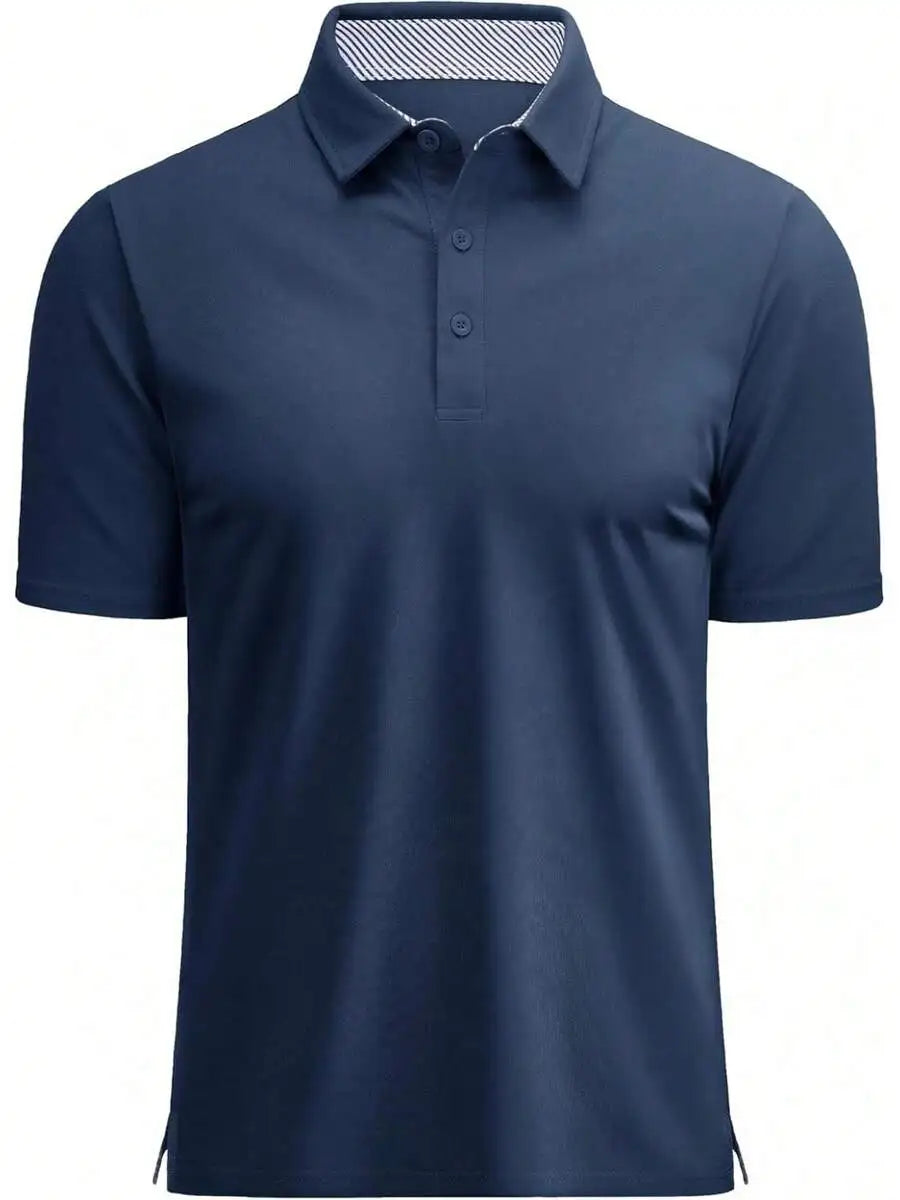 Men's Short Sleeve Cotton Pique Golf Shirt Classic Fit
