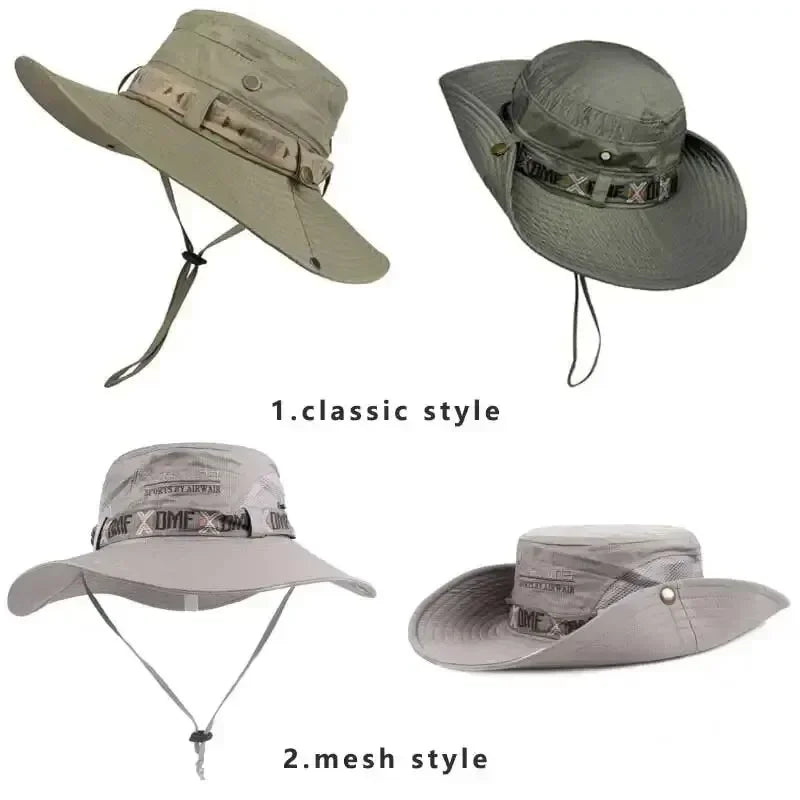 Unisex UV Protection Outdoor Bucket Hat With Wide Brim