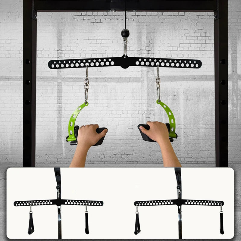 Multi-Grip Gym Pulley Handle - Strength Training Bar for Bicep & Tricep Workouts