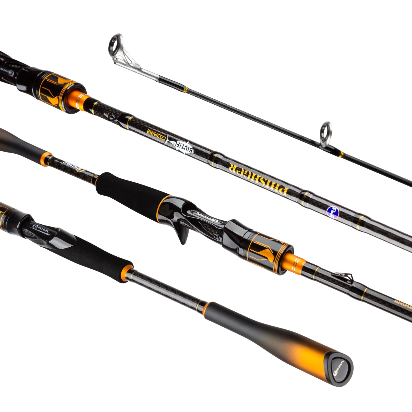 BIUTIFU Spinning Casting Rod Fuji Guide 2 Section Carbon