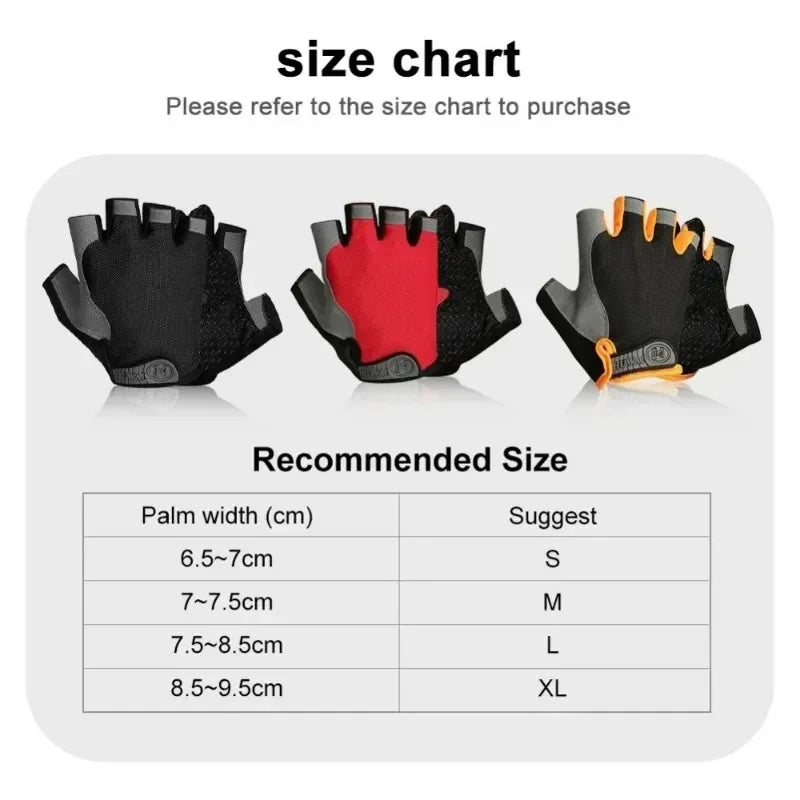 Breathable Anti-Slip Half Finger Cycling Gloves For Men And Women