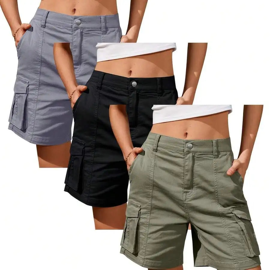 Womens Cargo Hiking Shorts Outdoor Casual Summer Activewear