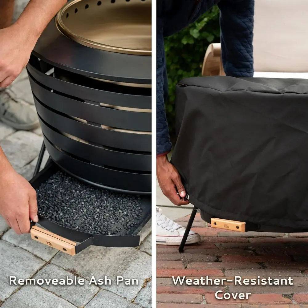Patio Fire Pit Bundle Smokeless Wood Burning Outdoor