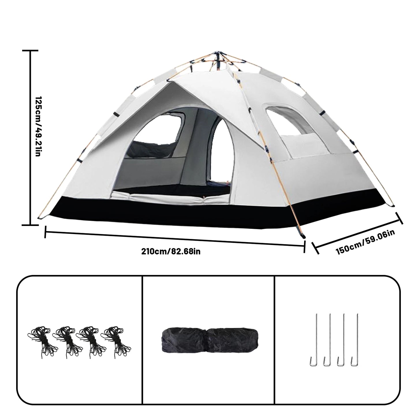 Pakicetus Quick Auto Sunshade Shelter For Three To Four People