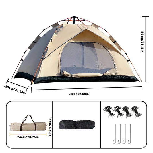 Pakicetus Windproof Camping Tent, Easy Setup, Lightweight Outdoor Shelter