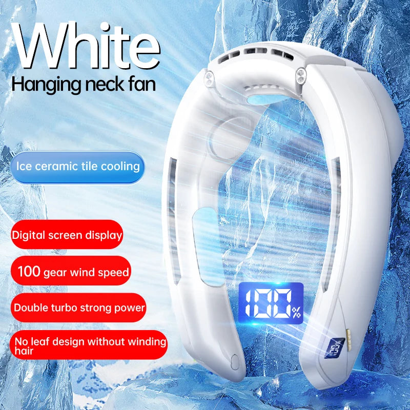CREAROMA Neck Hanging Fan With TEC Semiconductor Cooling, LED Display, Quiet