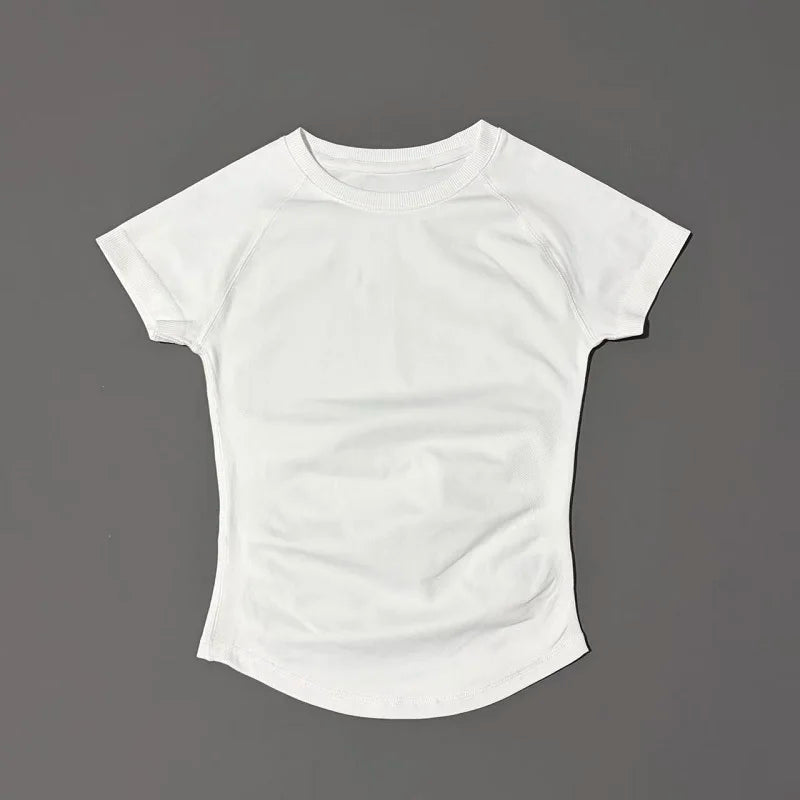 Women Running Short Sleeve Top Breathable Gym Yoga Fitness Shirt