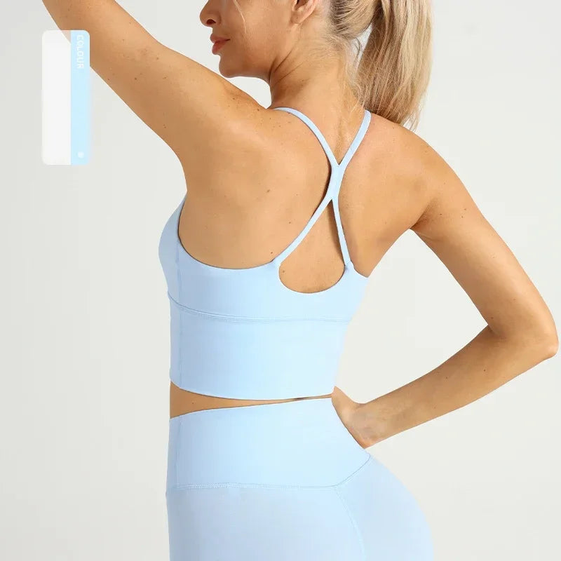 COZOKCN Cross Back Y Shape Sports Bra For Women Yoga
