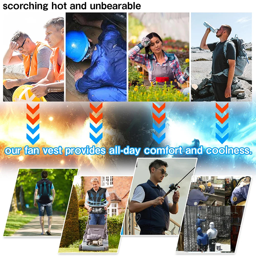 NONECN Wearable Cooling Vest With Fan For High Temperature Work